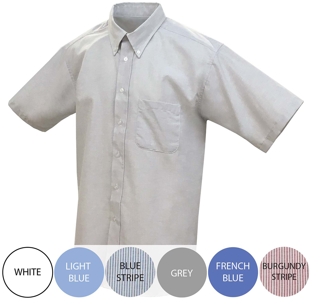 Men's Short Sleeve Easy Care Oxford Shirt with Pocket