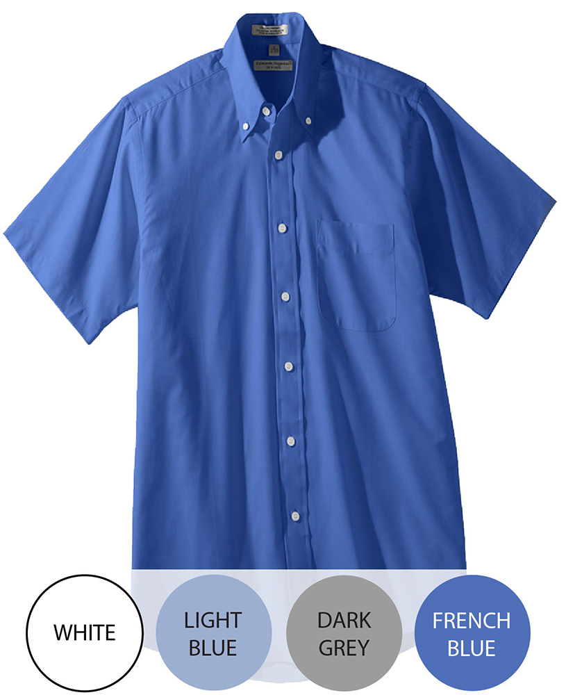 Men's Short Sleeve Dress Oxford Shirt