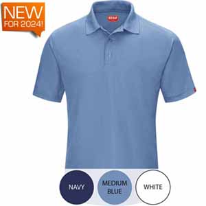 Unisex Short Sleeve Gripper Snap Front Polo