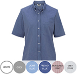 Women's Short Sleeve Easy Care Oxford Shirt with Pocket